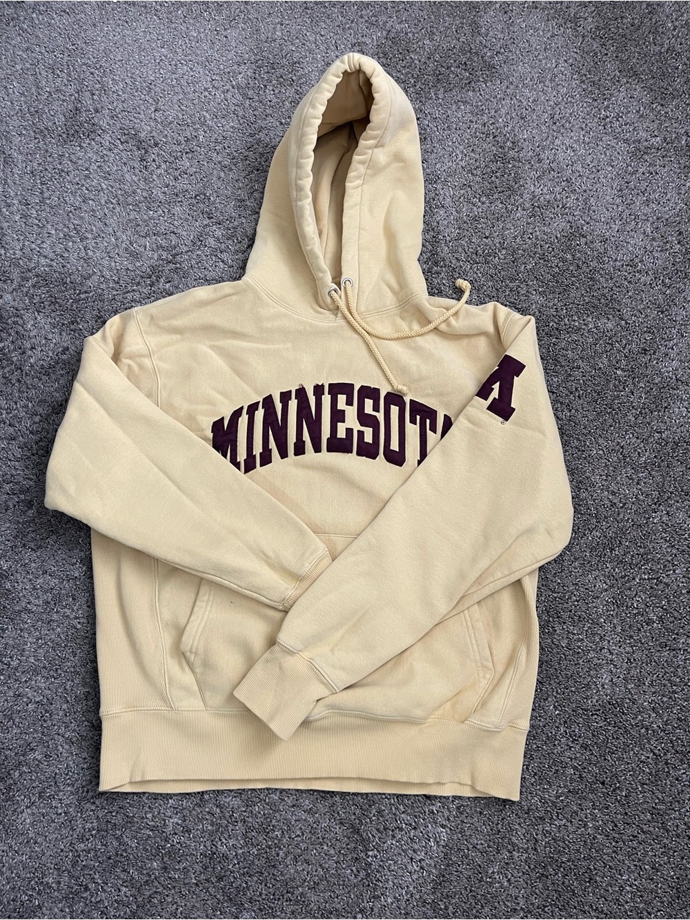 Signature yellow Hoodie with Maroon 'Minnesota' Graphic